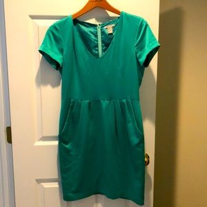 H&M silky green knee length dress